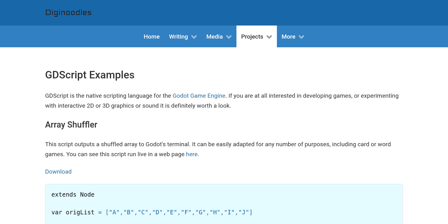 GDScript Examples | Diginoodles